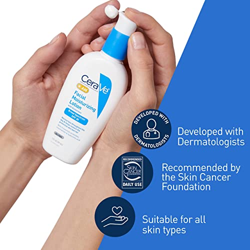 CeraVe AM Facial Moisturizing Lotion SPF30 3 Ounce Oil-Free Face Moisturizer with Sunscreen