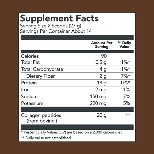 Vital Proteins Collagen Peptides Powder Chocolate 14 Servings