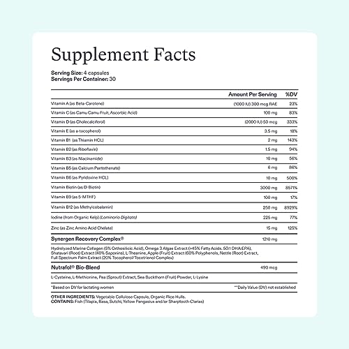 Nutrafol Postpartum Hair Growth Supplements 1 Month Supply 120 capsules