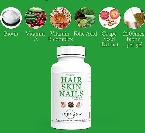 Wellgenix Purvana Hair, Skin, and Nails - One a Day 90 softgels