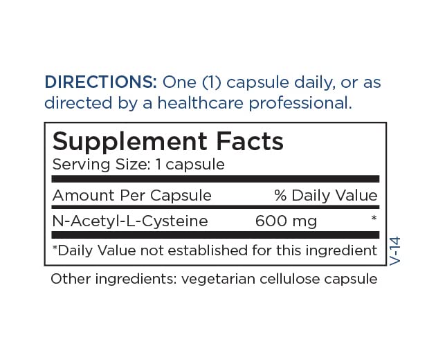 Metabolic Maintenance NAC - N Acetyl Cysteine 600mg per Capsule 60 Capsules