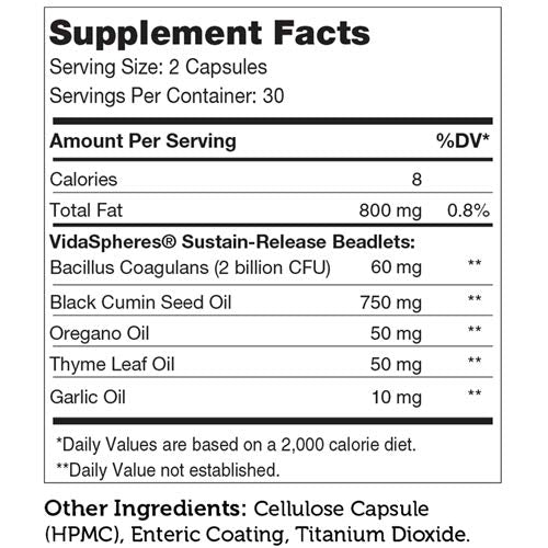Zahler CandAid Candida Support 60 Timed Release Capsules