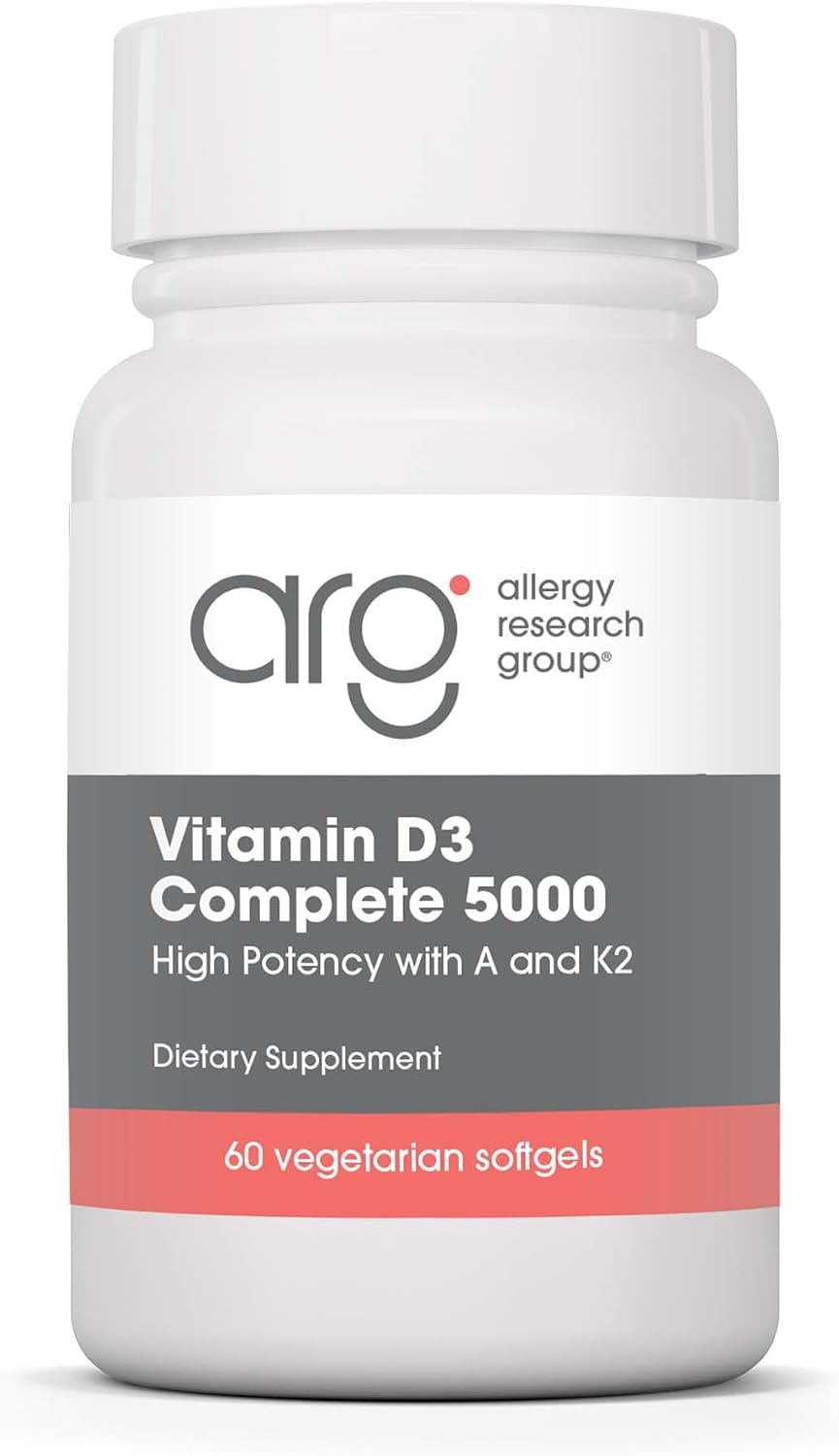 Allergy Research Group Vitamin D3 Complete 5000 IU 60 Softgels — Hebron ...