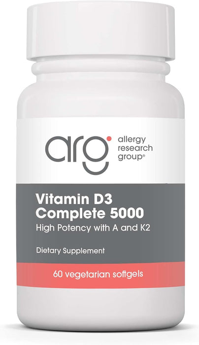 Allergy Research Group Vitamin D3 Complete 5000 IU 60 Softgels