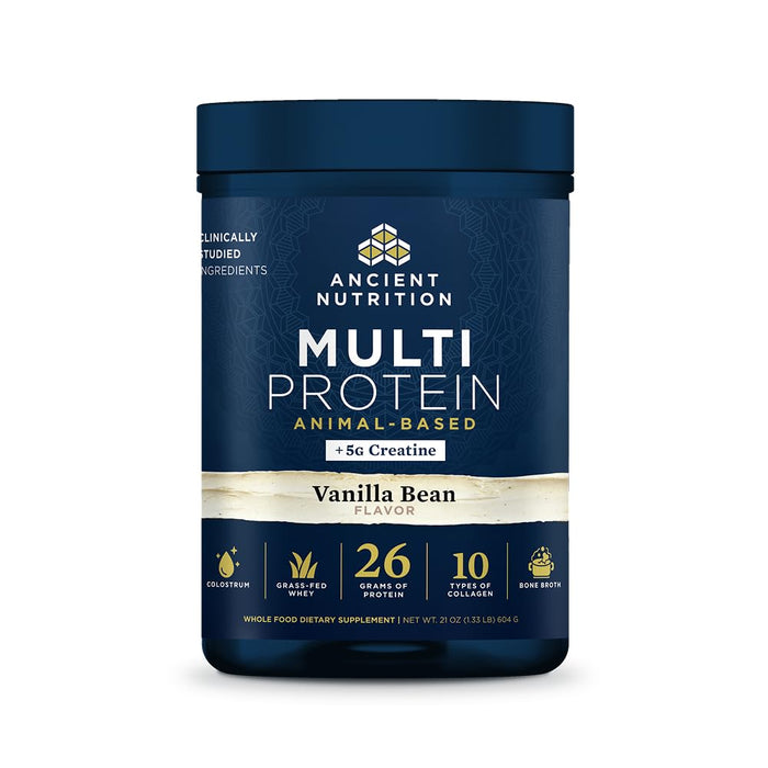 Ancient Nutrition Multi Protein Animal Powder - Vanilla Bean, 15 Servings
