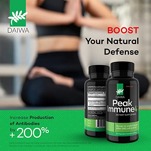 Daiwa PeakImmune4 - Natural Immune Support Supplement 50 Veg Capsules