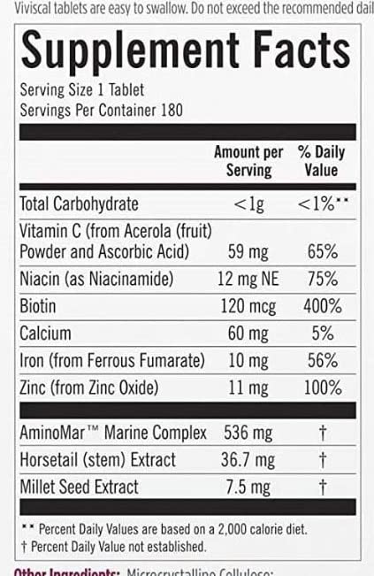Viviscal Women's Hair Growth Supplements 180 Tablets