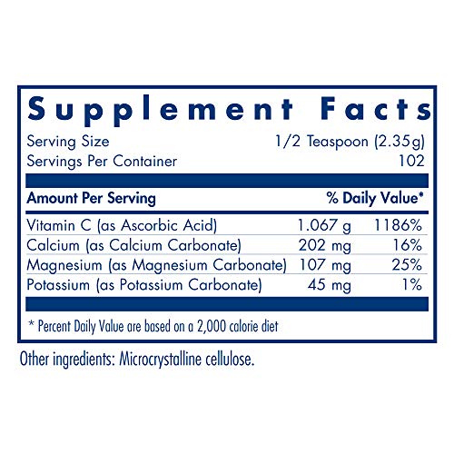 Allergy Research Group - Buffered Vitamin C Powder - Antioxidant, Immune, Calcium/Mag/K - 240 g (8.5 oz)