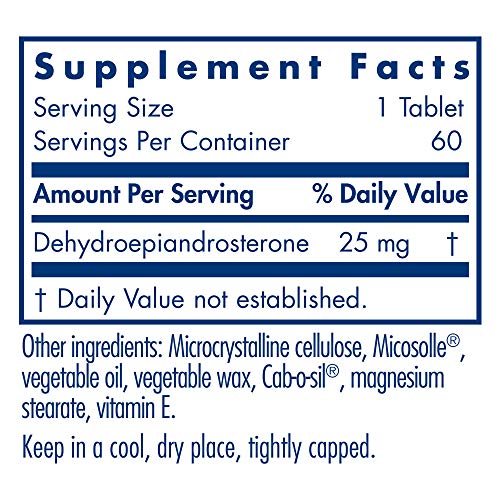Allergy Research Group - DHEA 25 mg -60 Scored Tablets