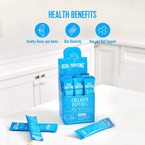 Vital Proteins Collagen Peptides Powder (Type I, III) Travel Packs Unflavored 20ct per Box