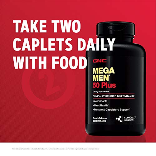 GNC Mega Men 50 Plus Multivitamin 120 Caplets