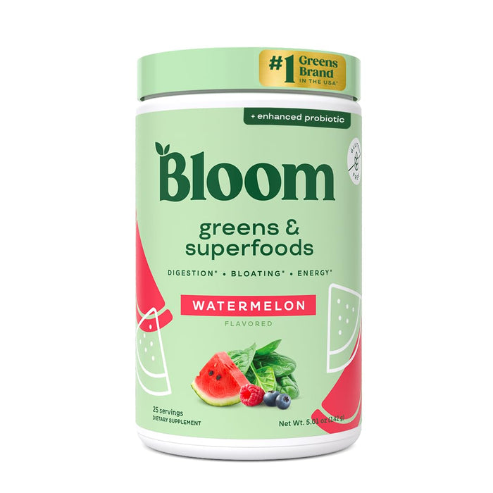 Bloom Nutrition Superfood Greens Powder Watermelon 25 SVG