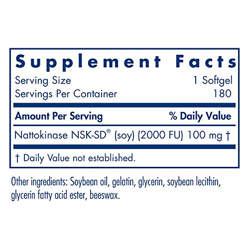 Allergy Research Group Nattokinase NSK-SD 100mg 180 Softgels
