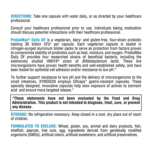 XYMOGEN ProbioMax Daily -30 Billion CFU Probiotic 60 Capsules