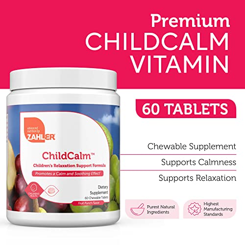 Zahler ChildCalm Chewable Magnesium for Kids 60 Fruit Punch Tablets