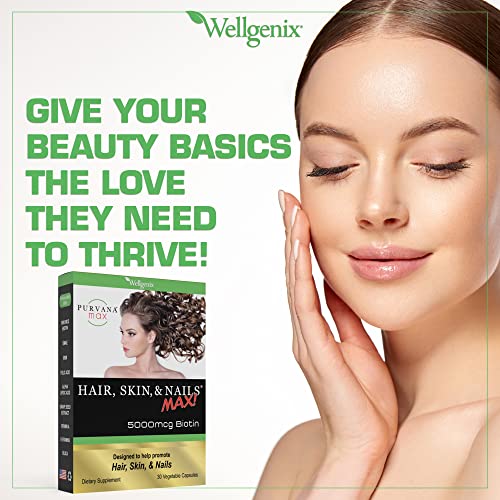 Wellgenix Purvana Max Hair, Skin, and Nails Vitamin 30 Capsules