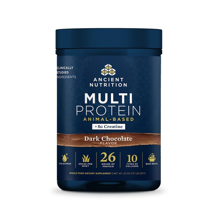 Ancient Nutrition Multi Protein Animal Based Powder- Dark Chocolate -15 Servings