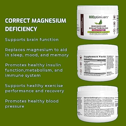 BiOptimizers Magnesium Breakthrough Drink Fruit Punch 5.4 oz 30 Serv