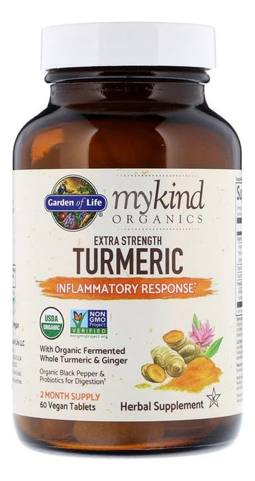Garden of Life Organics Extra Strength Turmeric - 60 Tablets