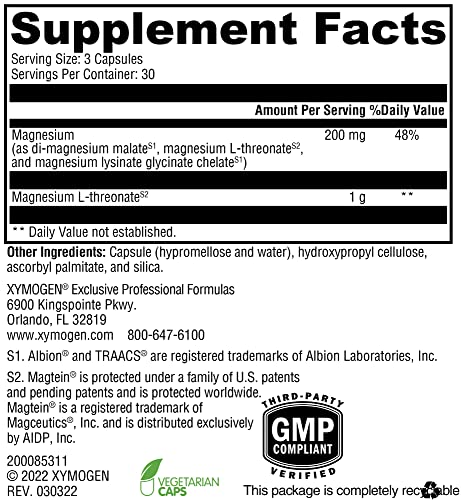 XYMOGEN OptiMag Neuro 90 Capsules