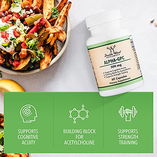 Double Wood Supplements Alpha GPC Choline Capsules 60 Count