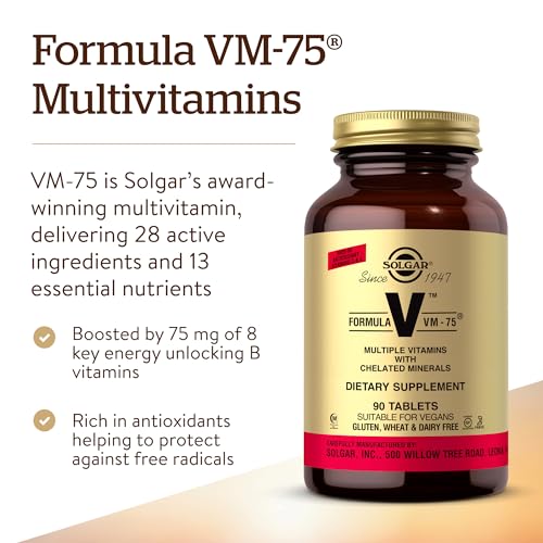 Solgar Formula VM-75 Multivitamin Multimineral 90 Tablets 90 Servings