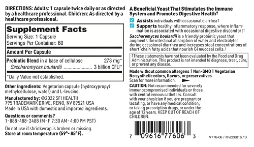 Klaire Labs Saccharomyces Boulardii 60 Capsules