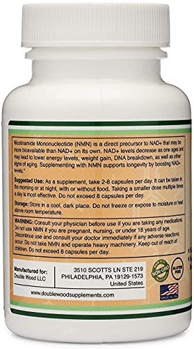 Double Wood Supplements NMN Nicotinamide Mononucleotide 60 Caps