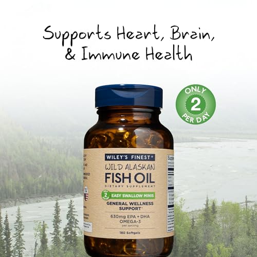 Wiley's Finest Wild Alaskan Fish Oil Easy Swallow Minis 180 Mini Softgels