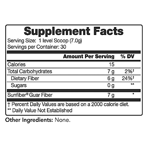 Tomorrow's Nutrition Sunfiber Prebiotic Fiber Supplement 30 Servings