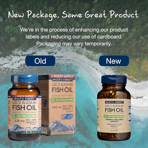 Wiley's Finest Wild Alaskan Fish Oil Easy Swallow Minis 180 Mini Softgels