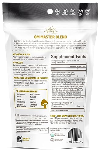 Om Mushroom Master Blend Powder 3.17 oz 90g