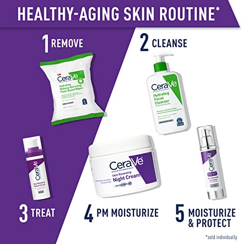 Cerave Skin-Renewing Night Cream with Hyaluronic Acid, White