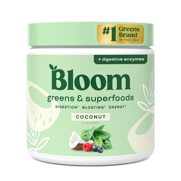 Bloom Nutrition Superfood Greens Powder Coconut 30 Servings