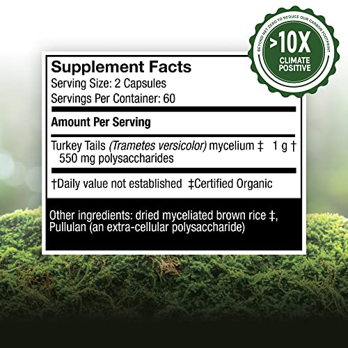 Host Defense Turkey Tail 120 Capsules Unflavored