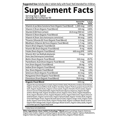 Garden of Life Organics Once Daily Prenatal Vitamins - 90 Tablets