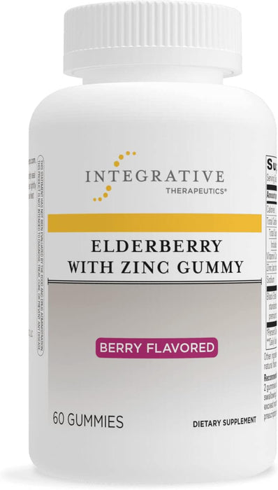 Integrative Therapeutics - Black Elderberry with Zinc Gummies - Berry Flavored - 60 Gummies