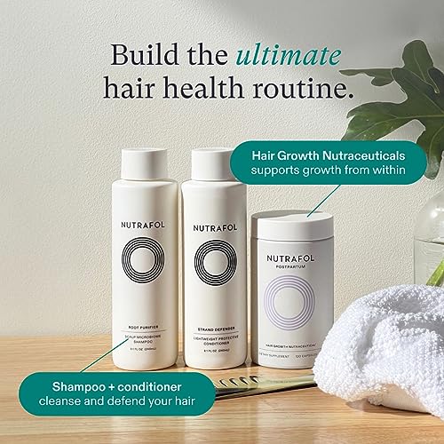 Nutrafol Postpartum Hair Growth Supplements Breastfeeding-Friendly - 1 Month Supply, 1 Refill Pouch