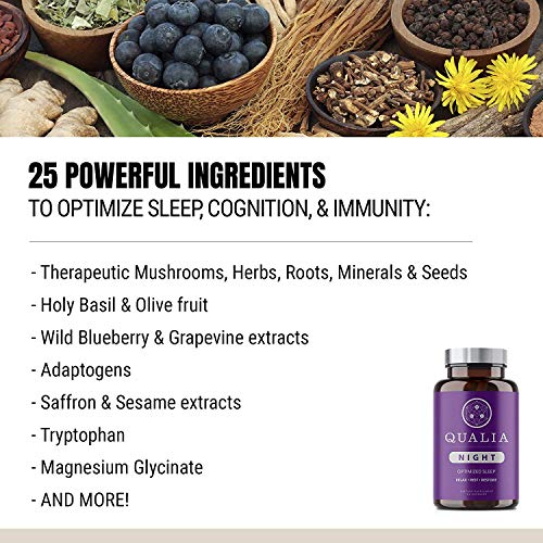 Qualia Night Sleep Aid 60 Count Melatonin-Free by Neurohacker Collective