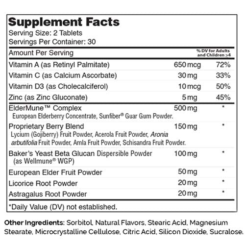 Zahler ImmuniKid 60 Grape Flavor Chewable Tablets