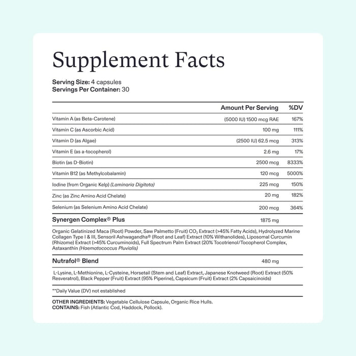 Nutrafol Women's Balance Hair Growth 2 Month Supply Refill Pouches