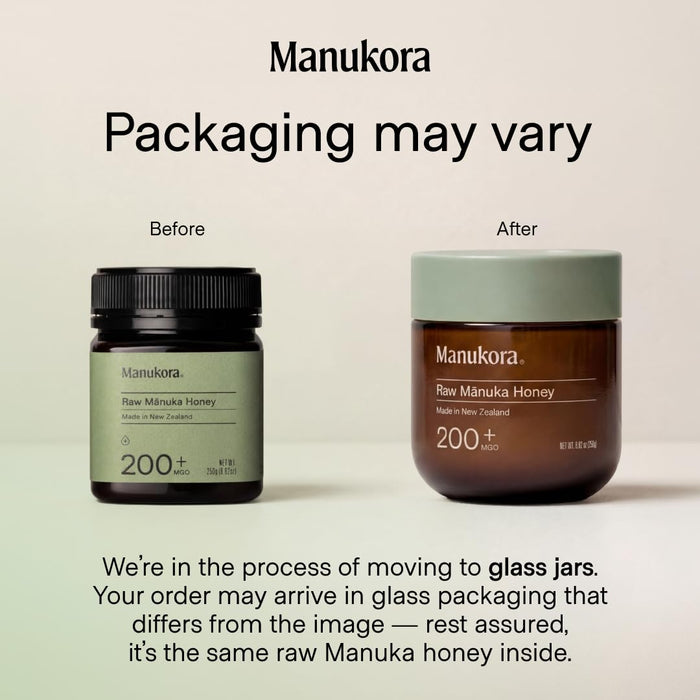 Manukora Raw Manuka Honey, MGO 200+, New Zealand Honey, 250g