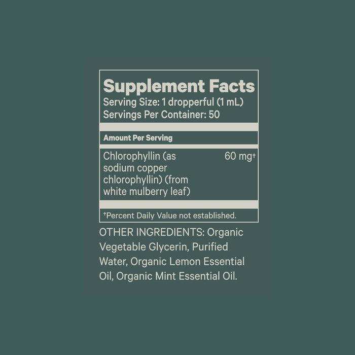 Juna Liquid Chlorophyll Detox Drops, Lemon & Mint Flavor, 3X Strength