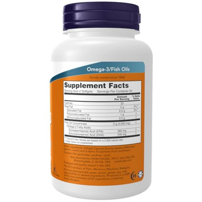 NOW Supplements, Omega-3 180 EPA / 120 DHA 100 Softgels