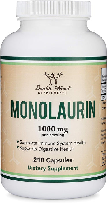 Double Wood Supplements - 2er Pack Monolaurin 1.000mg pro Portion - 2 x 210 Kapseln