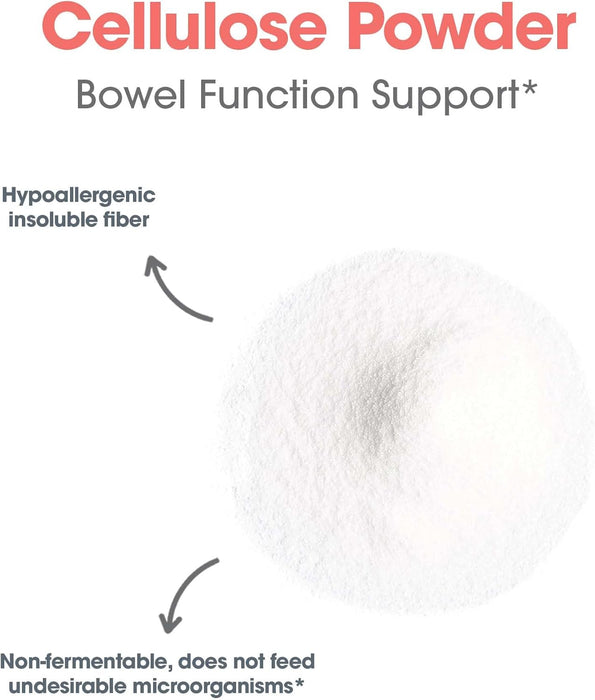 Allergy Research Group - Cellulose Powder - Insoluble Fiber, Colon Health - 250 Grams (8.8 oz)