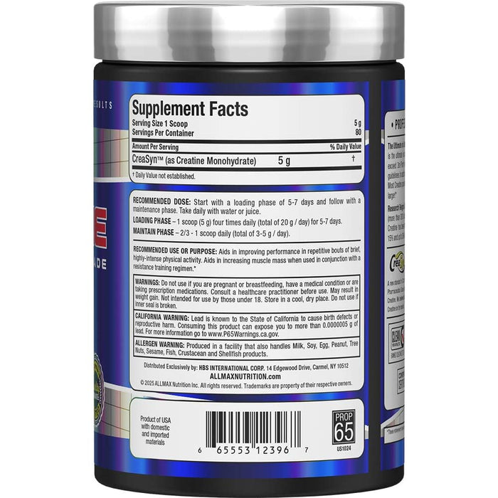ALLMAX Nutrition - Creatine Gluten Free & Fast Absorbing 400g