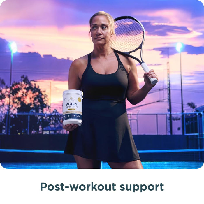 Ancient Nutrition Grass Fed Whey Protein + Fat Loss Blend, Vanilla Cinnamon, 23g Protein