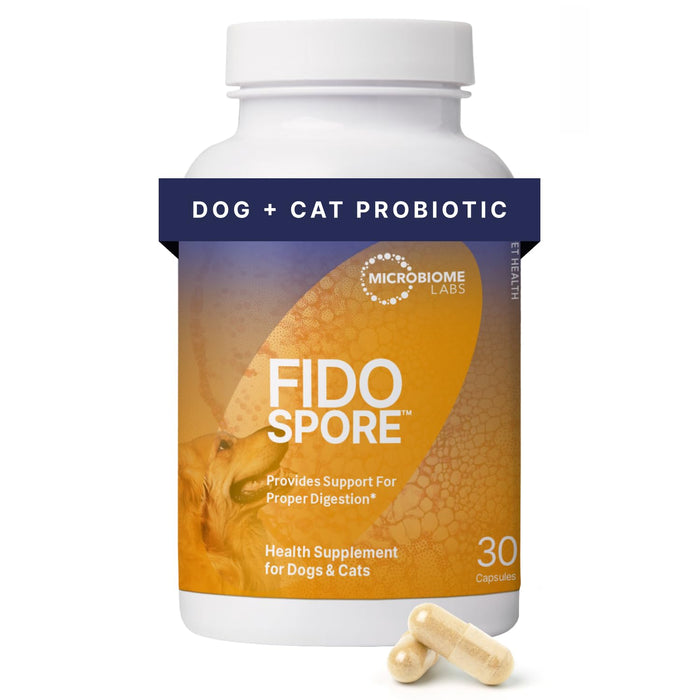 Microbiome Labs Fidospore - Dog Probiotics for Digestive Immune Support  - 30 Capsules