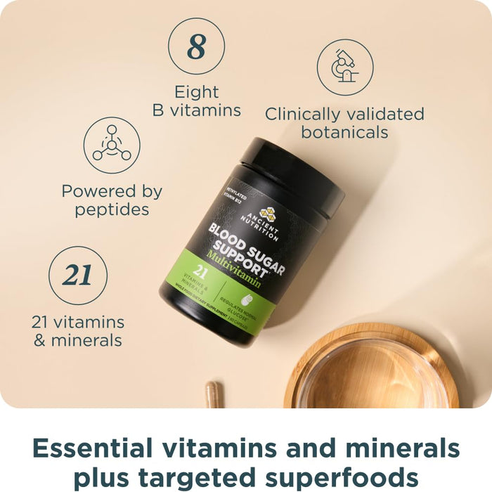 Ancient Nutrition Blood Sugar Support Multivitamin 60 Capsules